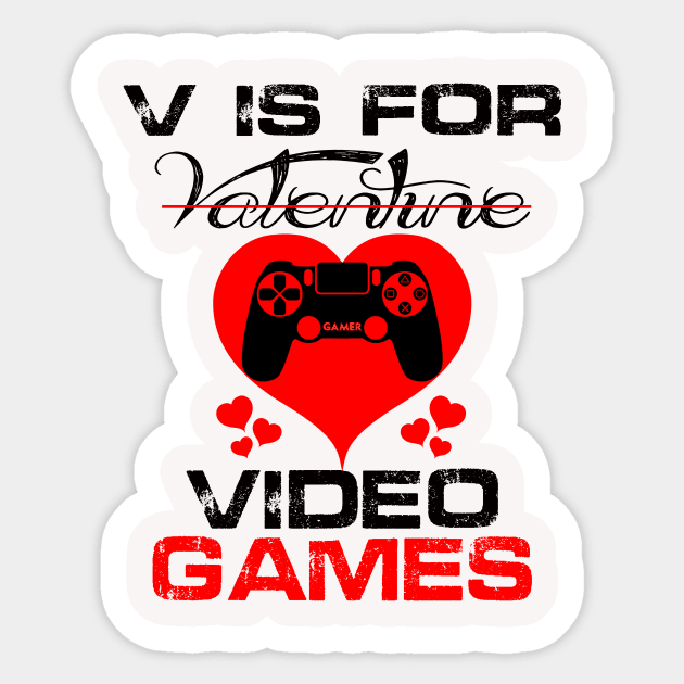 V Is For Valentine Video Games Sticker by Dealphy